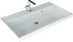 Style Line Тумба с белой раковиной Манхэттен 70 Plus эмаль белая матовая – фотография-6